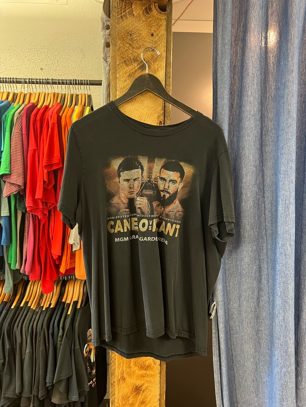 Canelo Vs Plant Black Graphic T-shirt